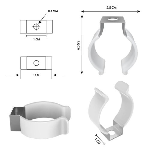 Clip Metálico T8 Atornillable