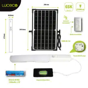 Tubo Barra LED Solar Batten