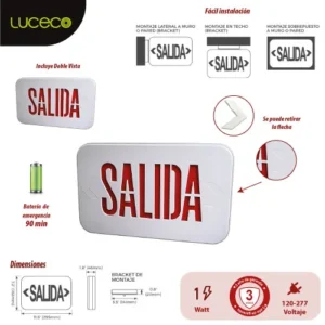 Señalamiento Salida Rojo