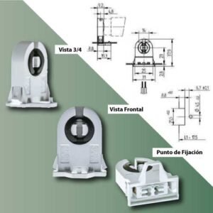 Base para Tubo T8 (corta)
