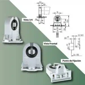 BFL-482 Base para Tubo T8