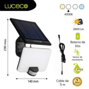 Reflector con Sensor & Panel 20w