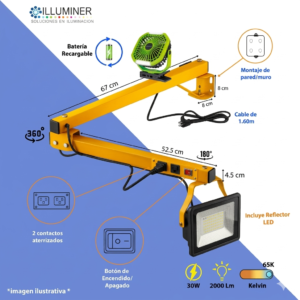 Brazo Doble Articulado DockLight