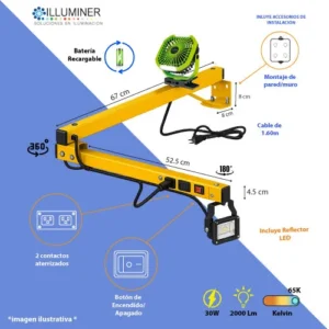 Brazo Doble Articulado DockLight