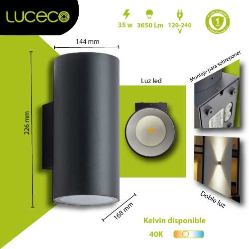 Lampara de Pared Cilindrico