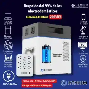 Bateria Respaldo Portatil 2Kwh